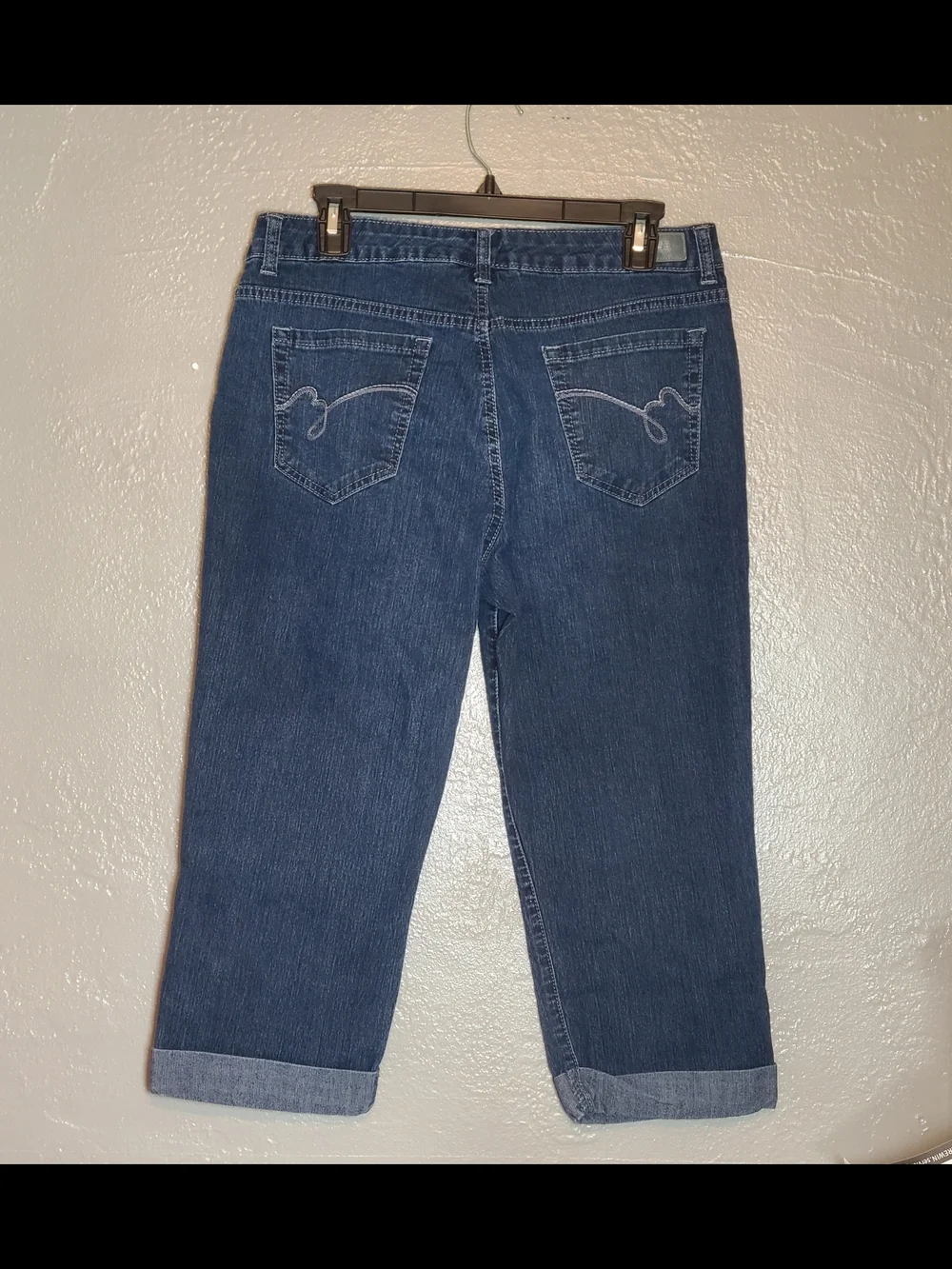 Bandolino Dark Blue Classic Womens Cropped Cuff Mandie Jeans 10